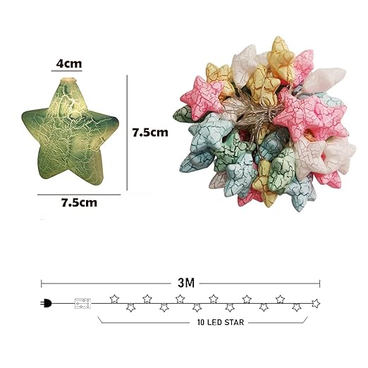 Multicolor Crack Star String light