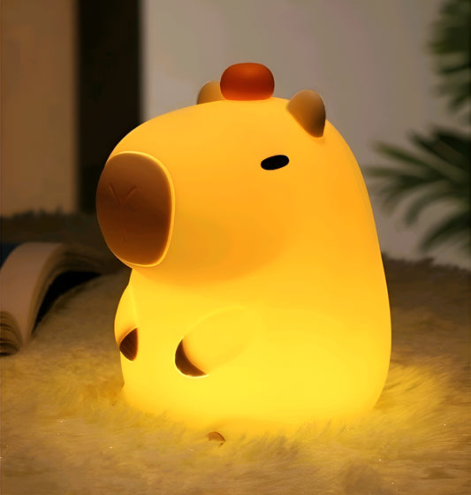 Too Cool to Care Capybara Lamp