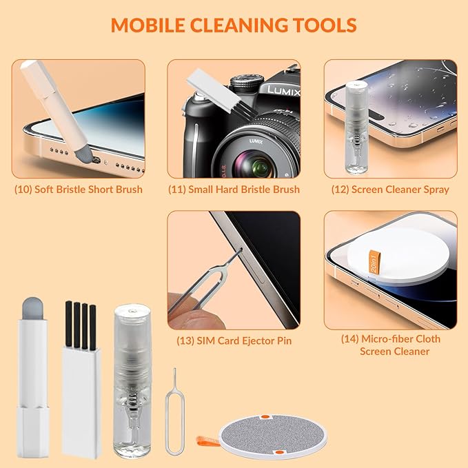 20-in-1 Cleaner Kit for Airpods, Leairot Cleaning Kit