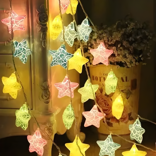 Multicolor Crack Star String light