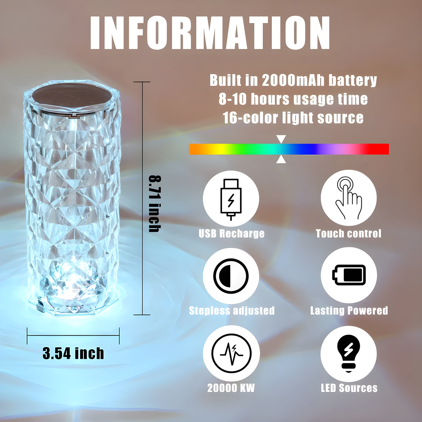 Rose Diamond Lamp