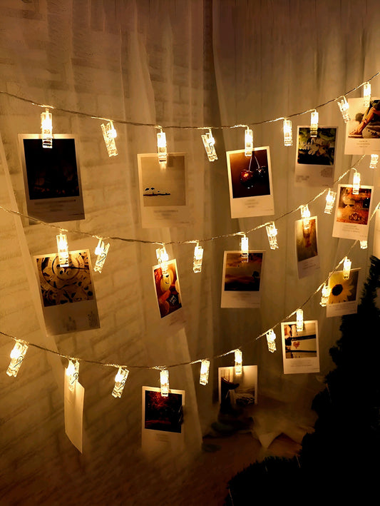 LED Photo Clip String Lights for Hanging Photos Cards